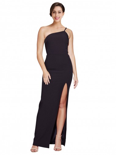 Stretch Crepe Sheath Sheath Sleeveless Black Formal Evening Gown / Prom Dress / Bridesmaid Dress Cairns