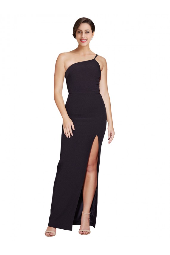 Stretch Crepe Sheath Sheath Sleeveless Black Formal Evening Gown / Prom Dress / Bridesmaid Dress Cairns