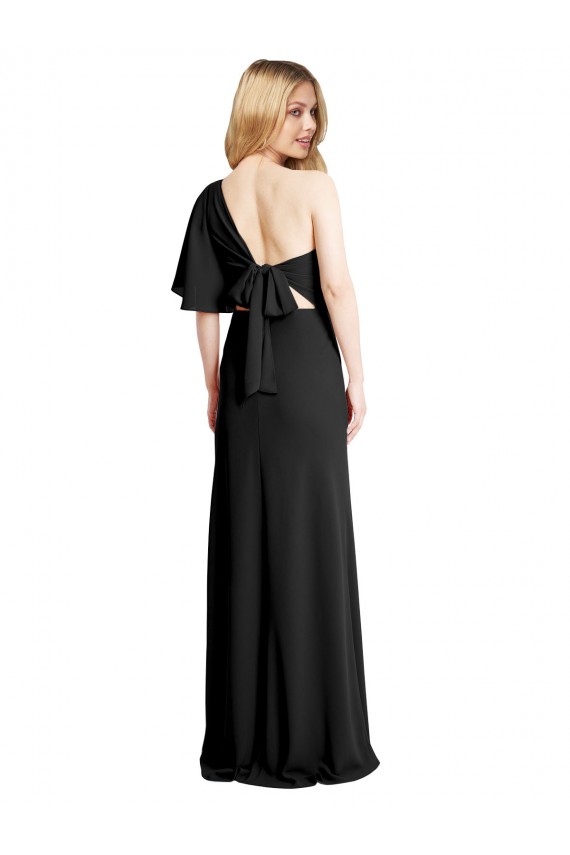 Stretch Crepe Sheath Long Flutter Sleeves Formal Evening Gown / Prom Dress / Bridesmaid Dress Cairns