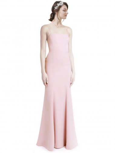 Stretch Crepe Mermaid, Sheath Long Sleeveless Criss Cross Open Back Prom Dress / Bridesmaid Dress Cairns