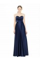 Stretch Satin A-Line Long Sleeveless Low Back Black Tie Evening Gown / Bridesmaid Dress Cairns