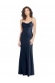 Stretch Satin A-Line Long Sleeveless Open Back Black Tie Evening Gown / Prom Dress / Bridesmaid Dress Cairns