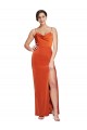 Stretch Satin Sheath Sweep Train Sleeveless Criss Cross Back Formal Evening Gown / Prom Dress / Bridesmaid Dress Cairns
