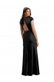 Stretch Satin A-Line Long Cap Sleeves Keyhole Back Formal Evening Gown / Prom Dress / Bridesmaid Dress Cairns
