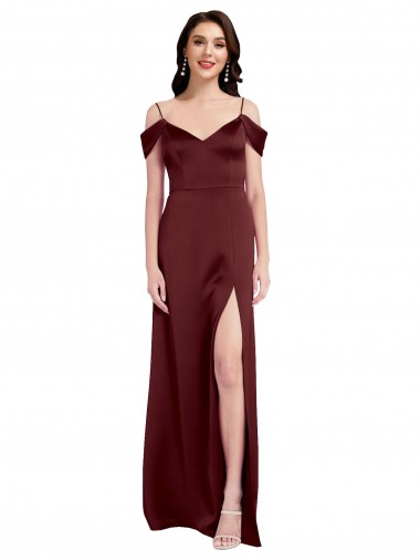 Stretch Satin A-Line Long Sleeveless Formal Dress / Bridesmaid Dress Cairns