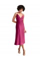 Stretch Satin A-Line Midi Length Sleeveless Low Back Formal Evening Gown / Prom Dress / Bridesmaid Dress Cairns