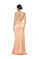 Stretch Satin Sheath Long Sleeveless Criss Cross Open Back Formal Evening Gown / Prom Dress / Bridesmaid Dress Cairns