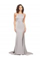 Stretch Satin A-Line Sweep Train Sleeveless Low Back Formal Evening Gown / Prom Dress / Bridesmaid Dress Cairns