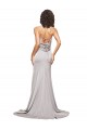 Stretch Satin A-Line Sweep Train Sleeveless Low Back Formal Evening Gown / Prom Dress / Bridesmaid Dress Cairns