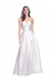 Stretch Satin A-Line Long Sleeveless Low Back Formal Evening Gown / Prom Dress / Bridesmaid Dress Cairns