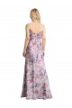 Stretch Satin & Floral A-Line Long Sleeveless Formal Evening Gown / Bridesmaid Dress Cairns