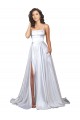 Stretch Satin A-Line Long Sleeveless Beach Wedding Dress Cairns