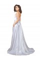 Stretch Satin A-Line Long Sleeveless Beach Wedding Dress Cairns
