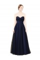 Tulle A-Line Sleeveless Dark Navy Bridesmaid Dress / Evening Dress Cairns