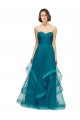 Tulle A-Line Long Sleeveless Turquoise Bridesmaid Dress Cairns