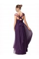 Tulle A-Line Cap Sleeves Plum Purple Bridesmaid Dress Cairns