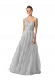 Tulle A-Line Long Sleeveless Silver Bridesmaid Gown Cairns