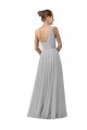 Tulle A-Line Long Sleeveless Silver Bridesmaid Gown Cairns