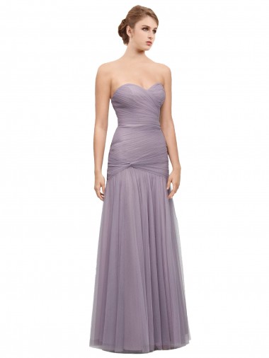 Tulle Mermaid Long Sleeveless Heather Bridesmaid Dresses Cairns