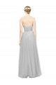 Tulle A-Line Long Sleeveless Silver Bridesmaid Dress Cairns