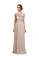 Tulle A-Line Long Sleeveless Nude Bridesmaid Dress Cairns