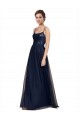 Tulle & Lace A-Line Long Sleeveless Dark Navy Bridesmaid Dresses Cairns