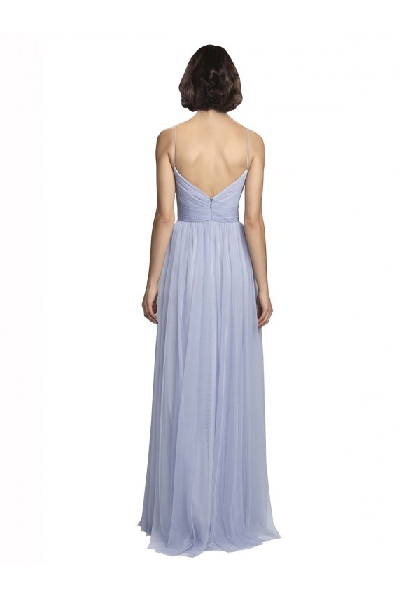 Tulle A-Line Long Sleeveless Lilac Bridesmaid Dress Cairns