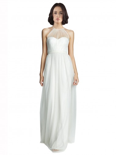 Tulle A-Line Long Sleeveless Bridesmaid Dress Cairns