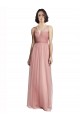 Tulle A-Line Long Sleeveless Rose Pink Bridesmaid Dress Cairns