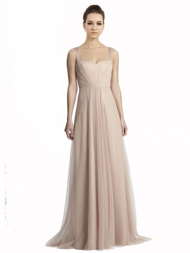 Tulle A-Line Long Sleeveless Bridesmaid Evening Dress Cairns