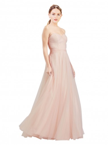 Tulle A-Line Long Sleeveless Open Back Semi Formal Dress / Bridesmaid Dress Cairns