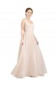 Tulle A-Line Long Sleeveless Open Back Semi Formal Evening Dress / Bridesmaid Dress Cairns