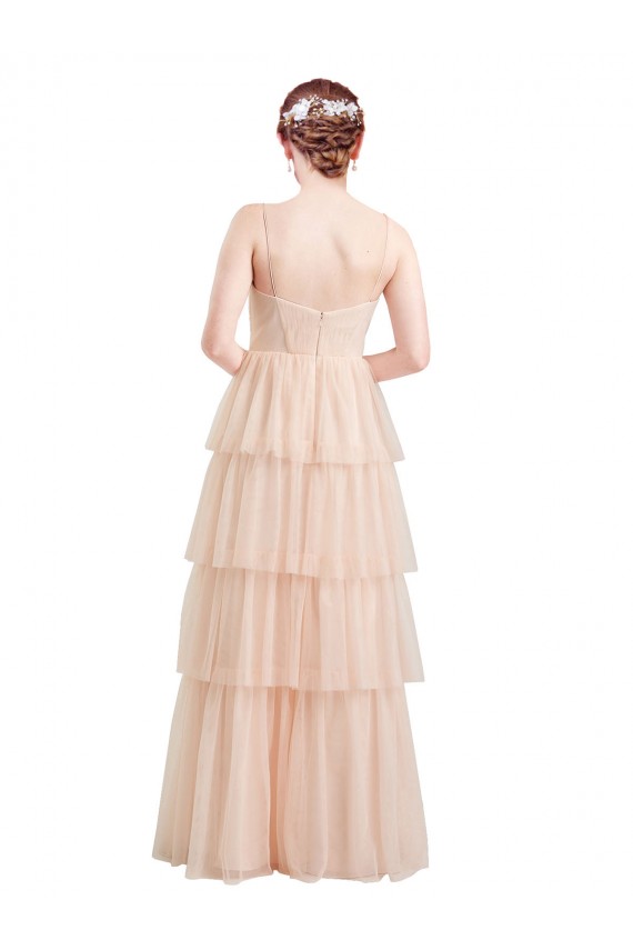 Tulle A-Line Long Sleeveless Semi Formal Evening Dress / Bridesmaid Dress Cairns