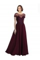Tulle & Soft Chiffon A-Line Long Cap Sleeves Bridesmaid Dress Cairns
