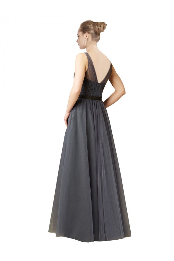 Tulle A-Line Sleeveless Slate Grey Formal Dress / Bridesmaid Dress Cairns