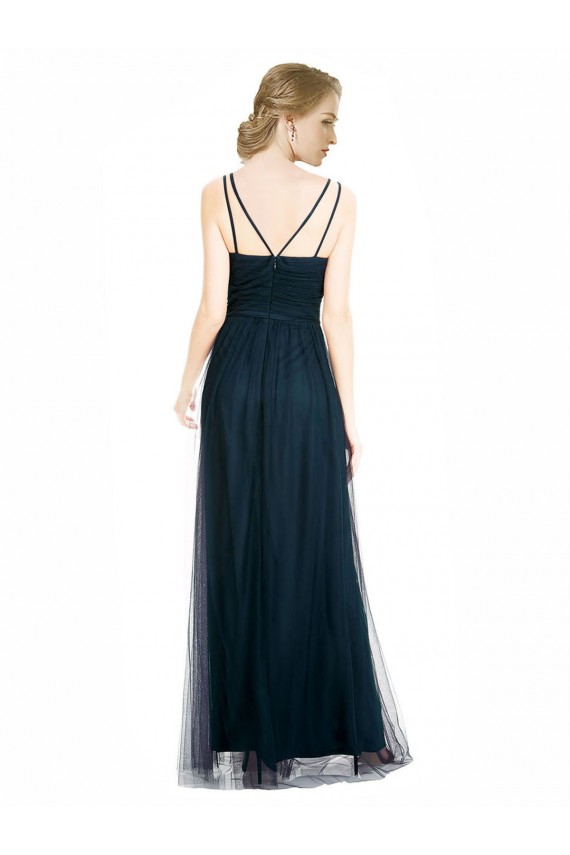 Tulle A-Line Sleeveless Blue Bridesmaid Dress Cairns