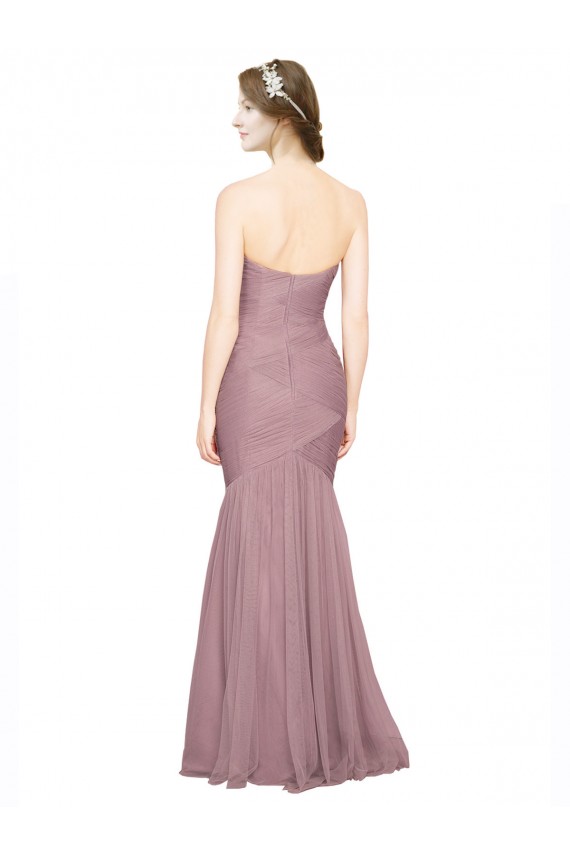 Tulle Mermaid Long Sleeveless Bridesmaid Dress Cairns