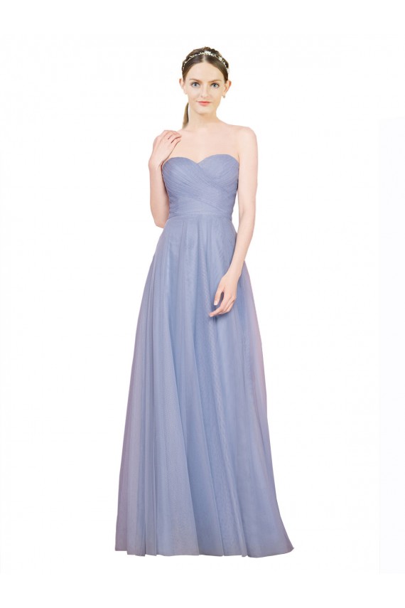 Tulle A-Line Long Sleeveless Low Back Formal Dress / Bridesmaid Dress Cairns