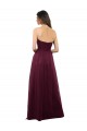 Tulle A-Line Long Sleeveless Low Back Burgundy Bridesmaid Dresses Cairns