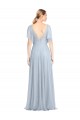 Tulle A-Line Long Flutter Sleeves V-Back Bridesmaid Dress / Evening Dress Cairns
