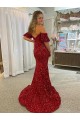 Velvet Sequin Sheath Court Train Short Sleeves Prom Dress / Evening Dress Cairns