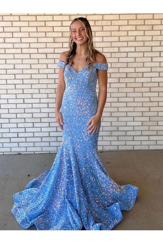 Velvet Sequin Mermaid Long Sleeveless Prom Dress / Evening Dress Cairns