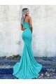 Velvet Sequin Mermaid Sweep Train Sleeveless Long Prom Dress / Evening Dress Cairns