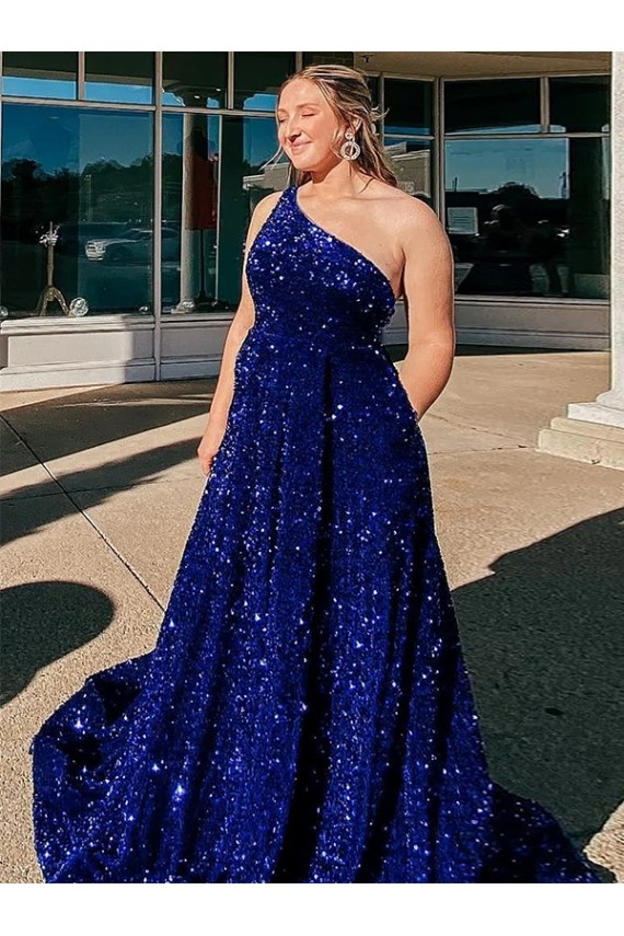 Velvet Sequin A-Line Sweep Train Sleeveless Prom Dress / Evening Dress Cairns