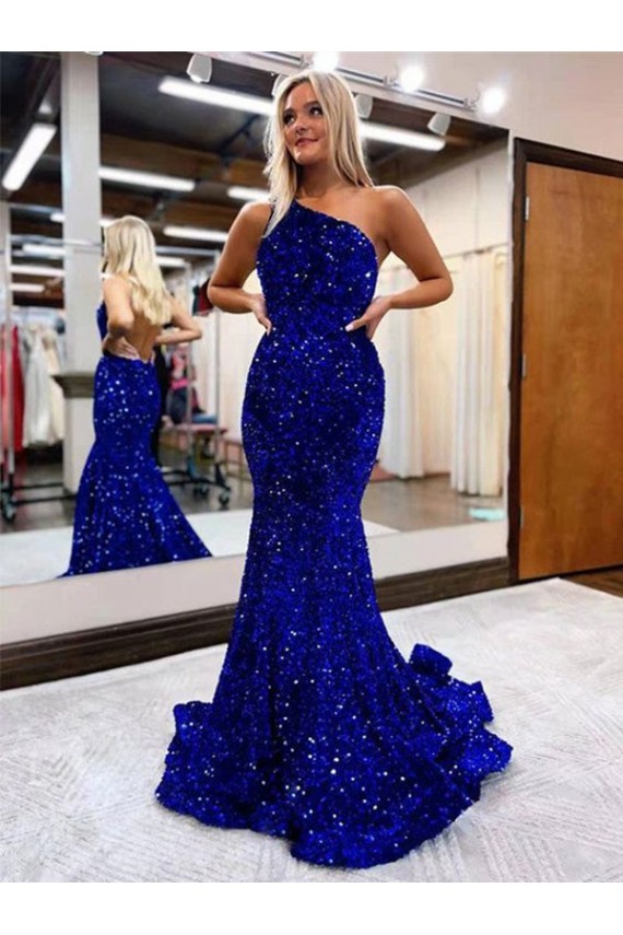 Velvet Sequin Mermaid Sweep Train Prom Dress / Evening Dress Cairns