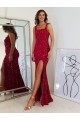 Velvet Sequin Sheath Long Sleeveless Prom Dress Cairns