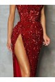 Velvet Sequin Sheath Long Sleeveless Evening Dress / Prom Dress Cairns