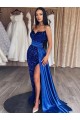 Velvet Sequin Sheath Sweep Train Long Sleeveless Sweetheart Prom Dress / Evening Dress Cairns