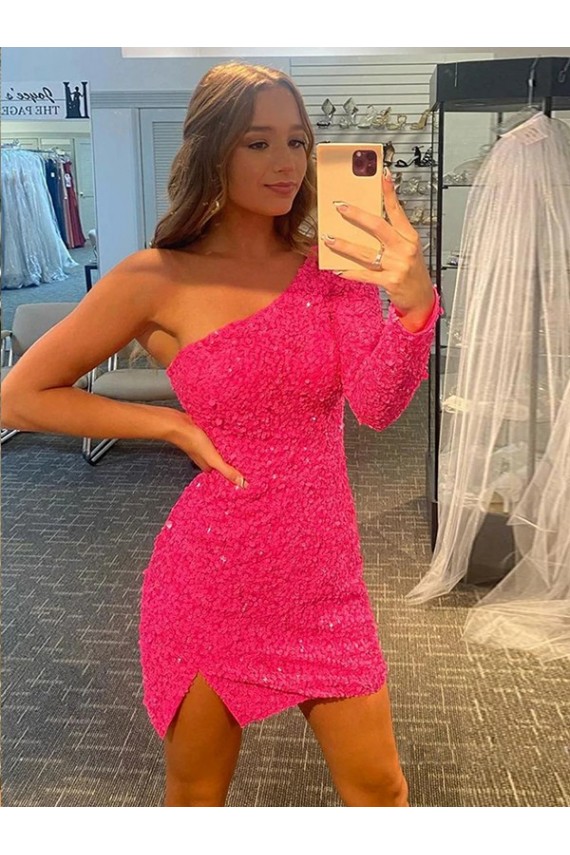 Velvet Sequin Sheath Short Long Sleeves Prom Dress / Evening Dress Cairns