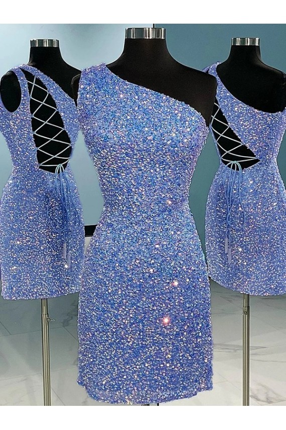 Velvet Sequin Sheath Short Sleeveless Prom Dress Cairns